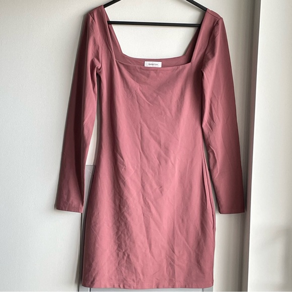 ARITZIA BABATON Square Neck Long Sleeve Mini Dress - Picture 2 of 8